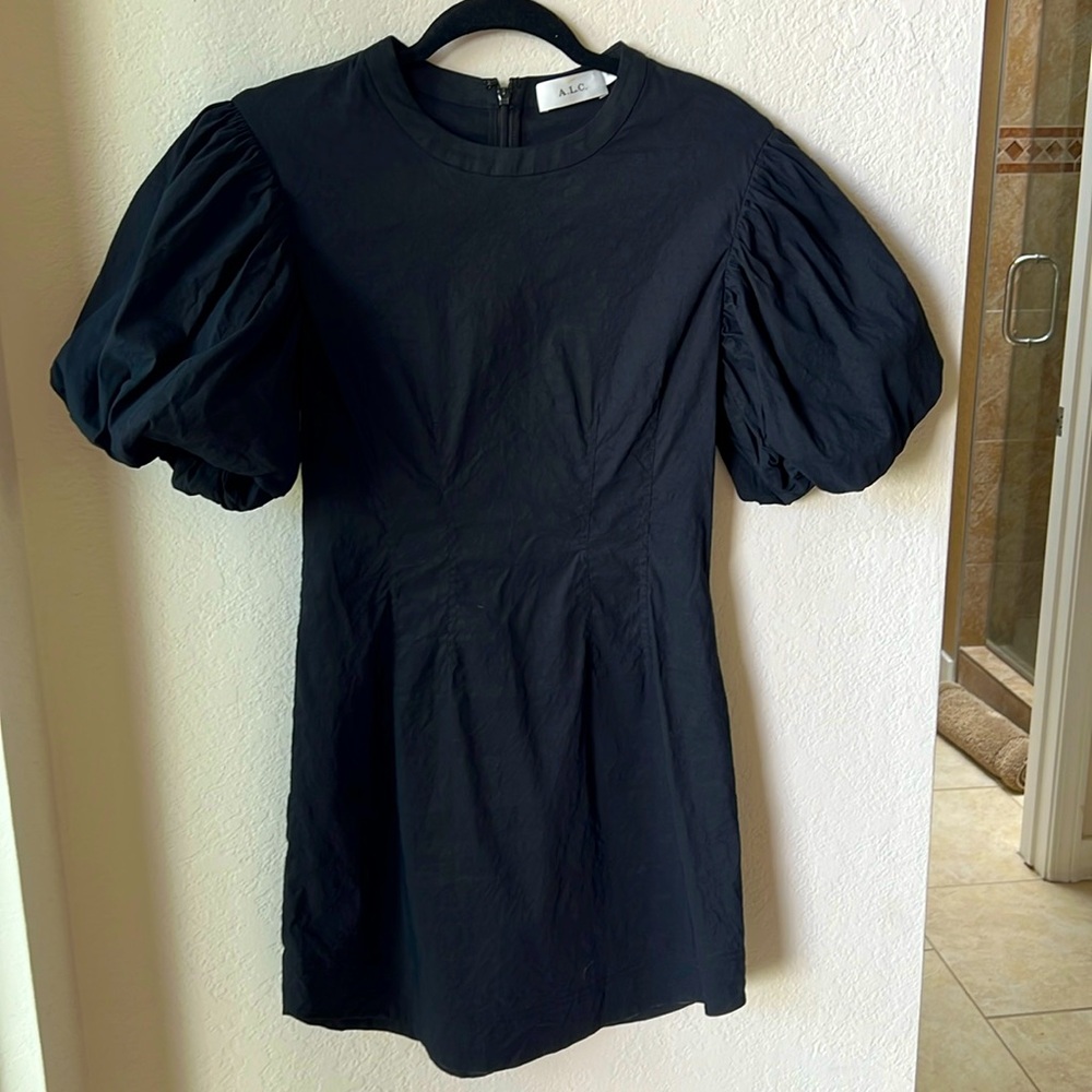 ALC Little Black Mini Dress w/Puff Sleeves-Sz 6